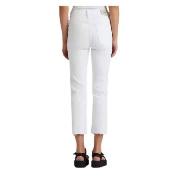 Edwin EW2003SSY Women's Sz 24 Optic White Bree Mid-Rise Straight Crop Jeans - Picture 12 of 12